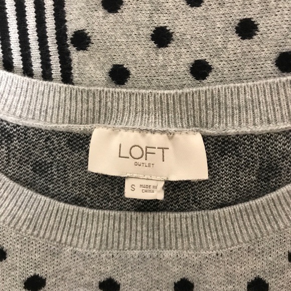 ANN Taylor LOFT Cotton Polka-dot sweater - Picture 2 of 6